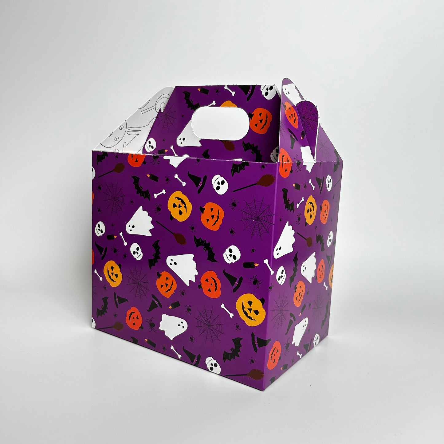 Caja Maletín 20x14x18 cm diseño Halloween Morado