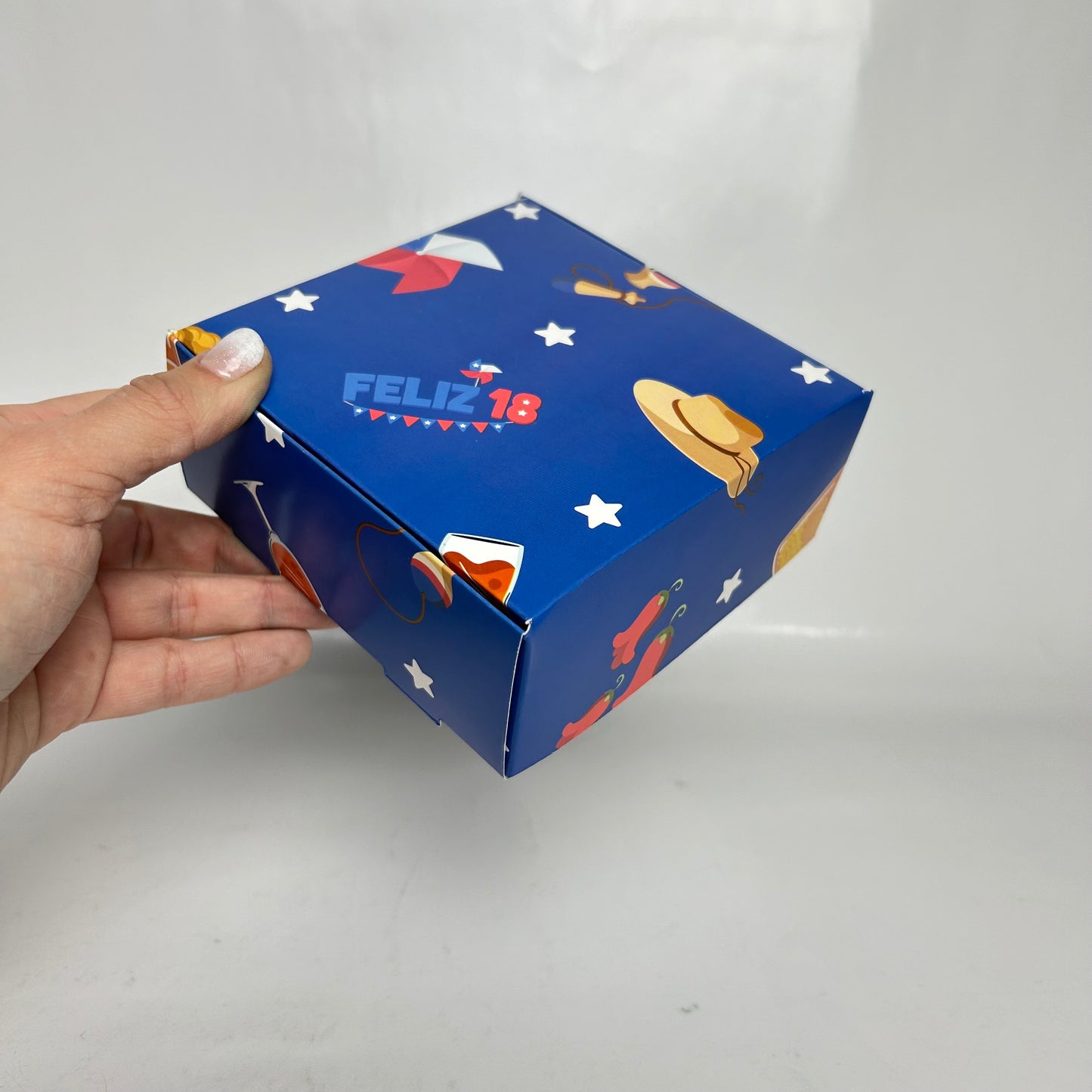Caja 12x12x5 cm Diseño Chileno
