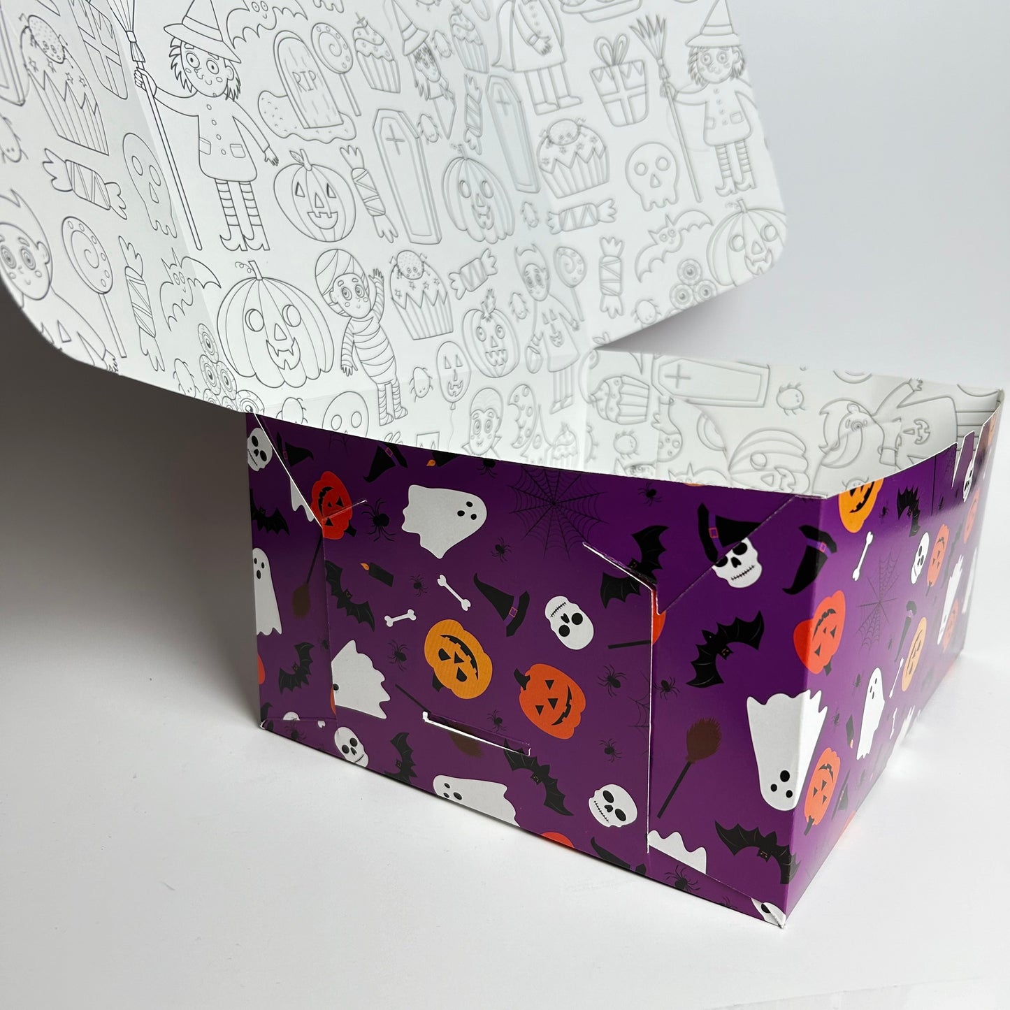 Caja 24x20x12 cm diseño Halloween Morado