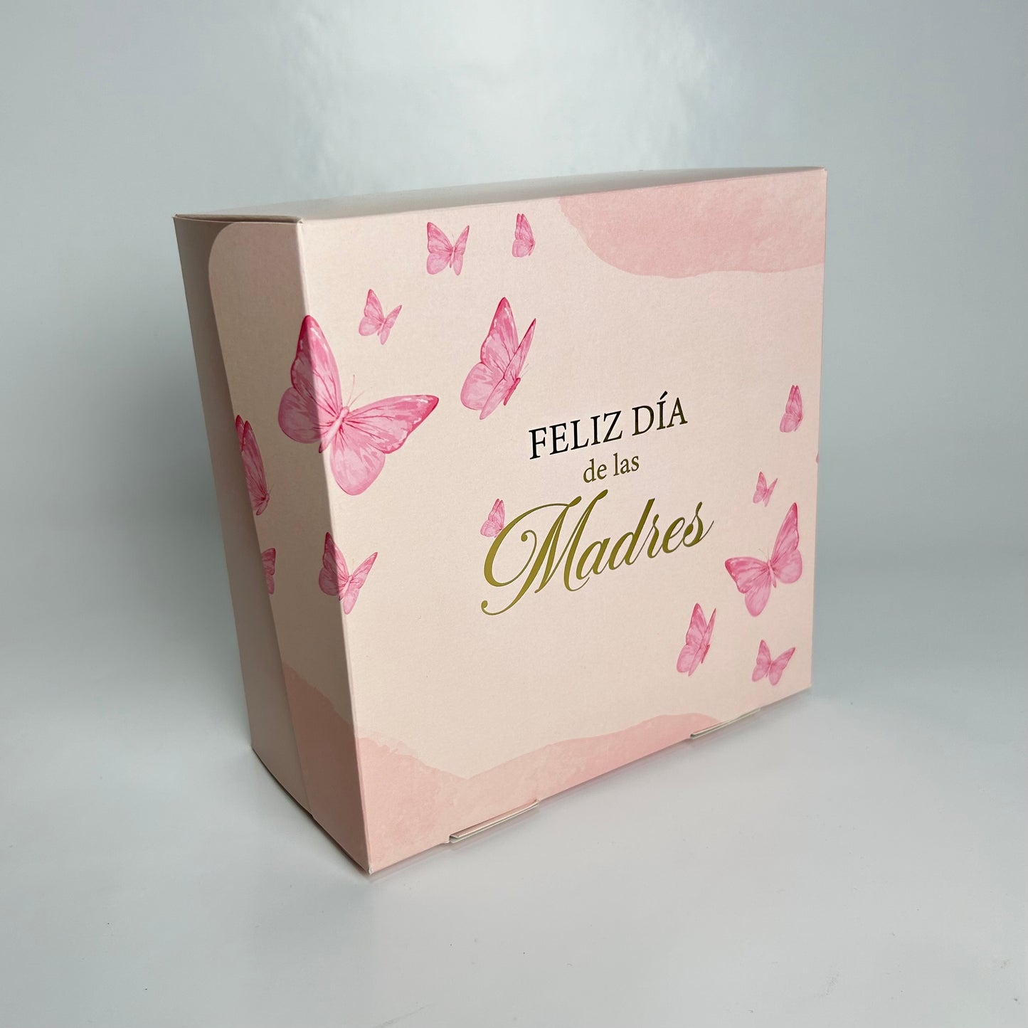 Caja 20x20x10 cm c/Folia Dorada - Día de las Madres
