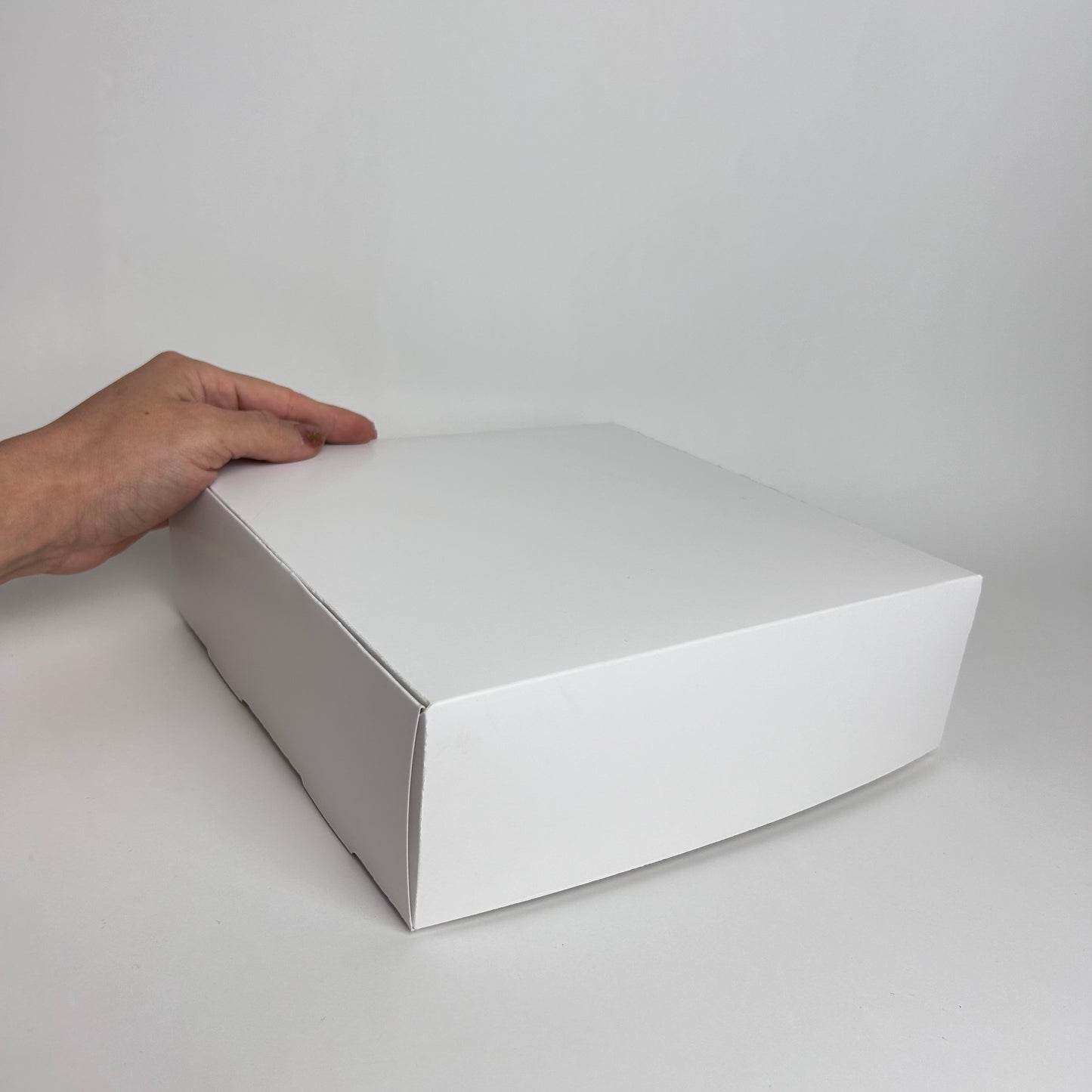 Caja 22x22x7 cm Cartulina Blanca x100 uds