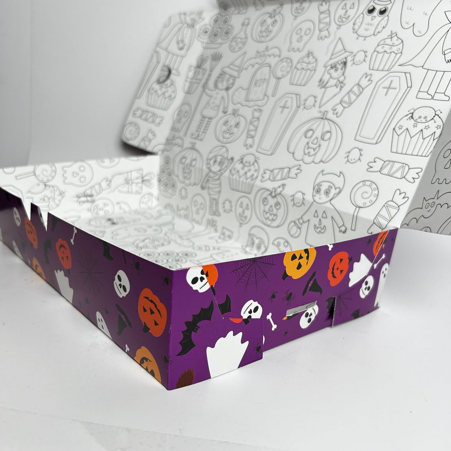 Caja 30x18x6 cm diseño Halloween Morado