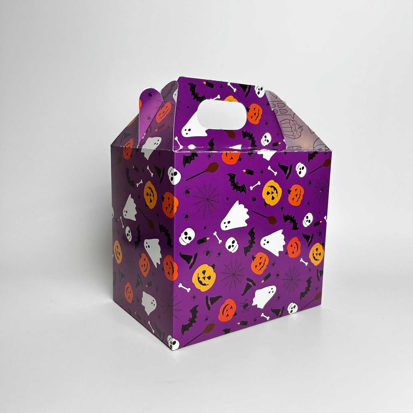 Caja Maletín 20x14x18 cm diseño Halloween Morado