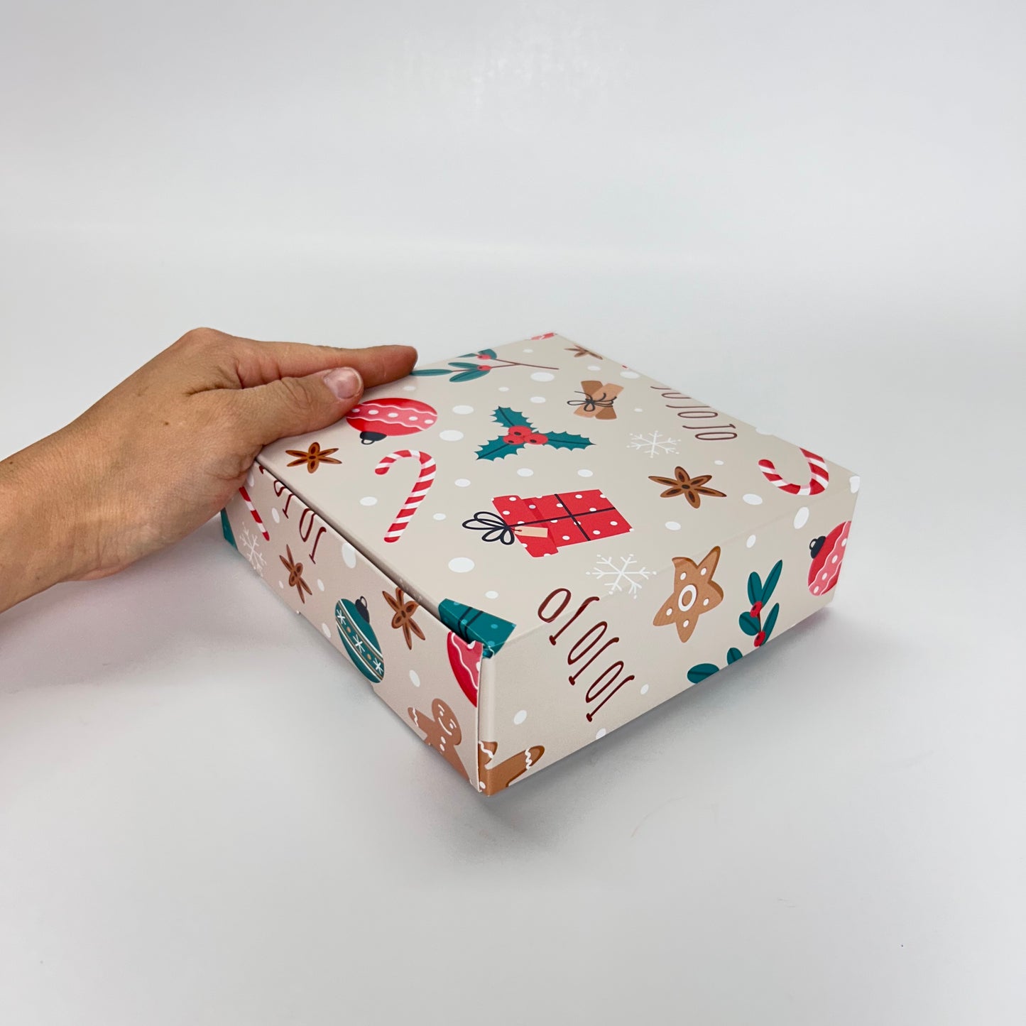 Caja 16x16x5 cm Navidad JOJOJO