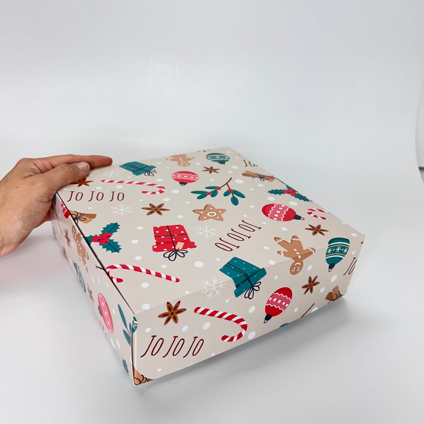 Caja 22x22x7 cm Navidad JOJOJO