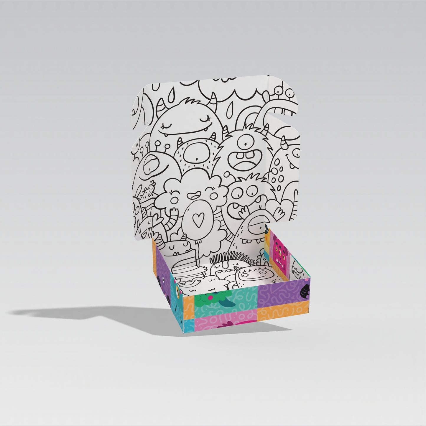 Caja 16x16x5 cm Monstruos