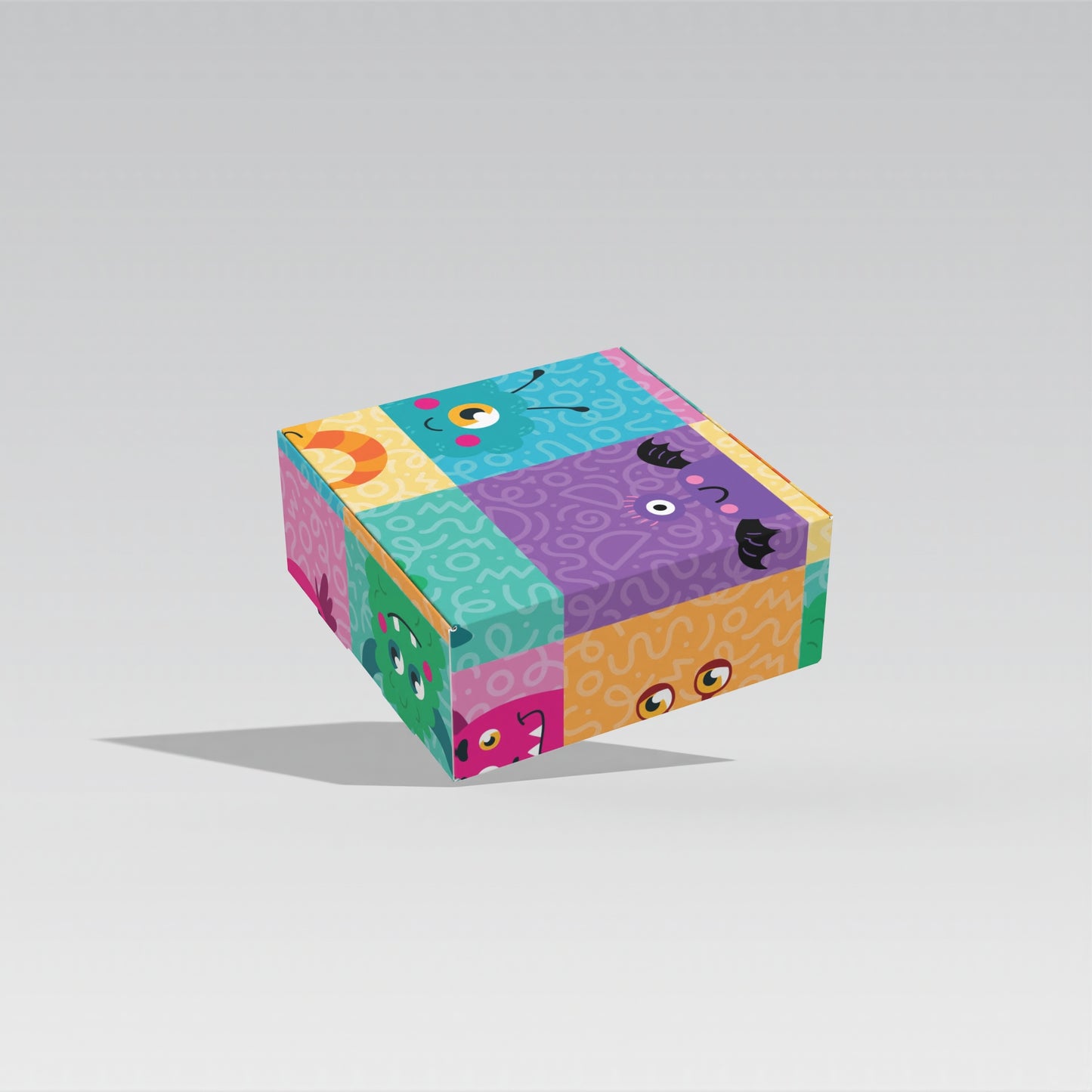 Caja 12x12x5 cm Monstruos