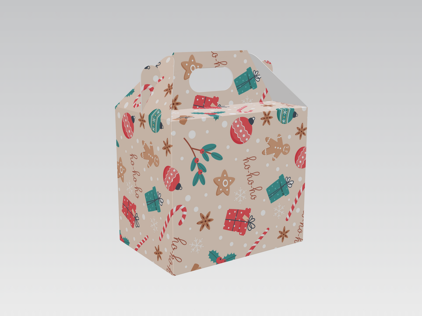 Caja Maletin 20x14x18 cm Navidad JOJOJO