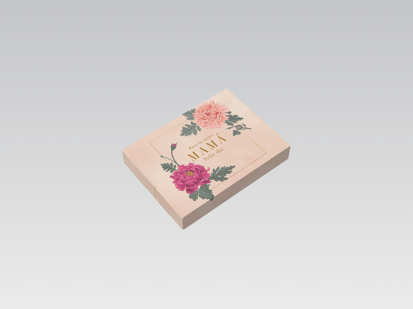 Caja 19x14x3 cm Día de las madres 2025 c/ Folia dorada