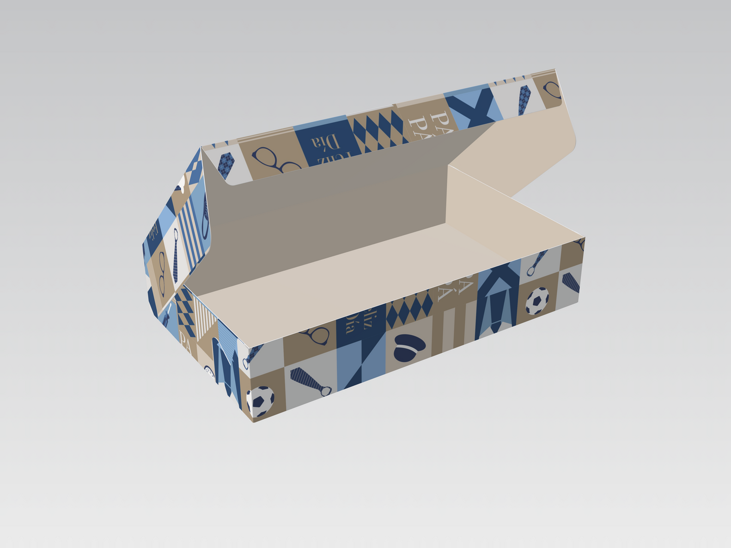 Caja 30x18x6 cm Feliz día Papá 2025