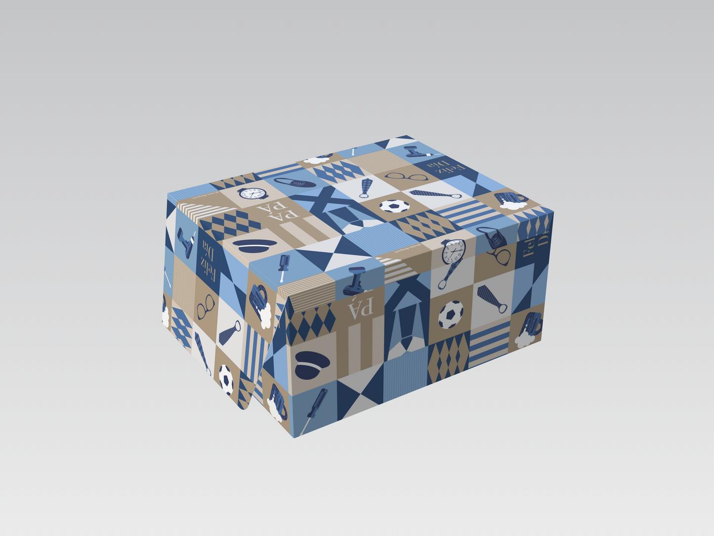 Caja 24x20x12 cm Feliz día Papá 2025