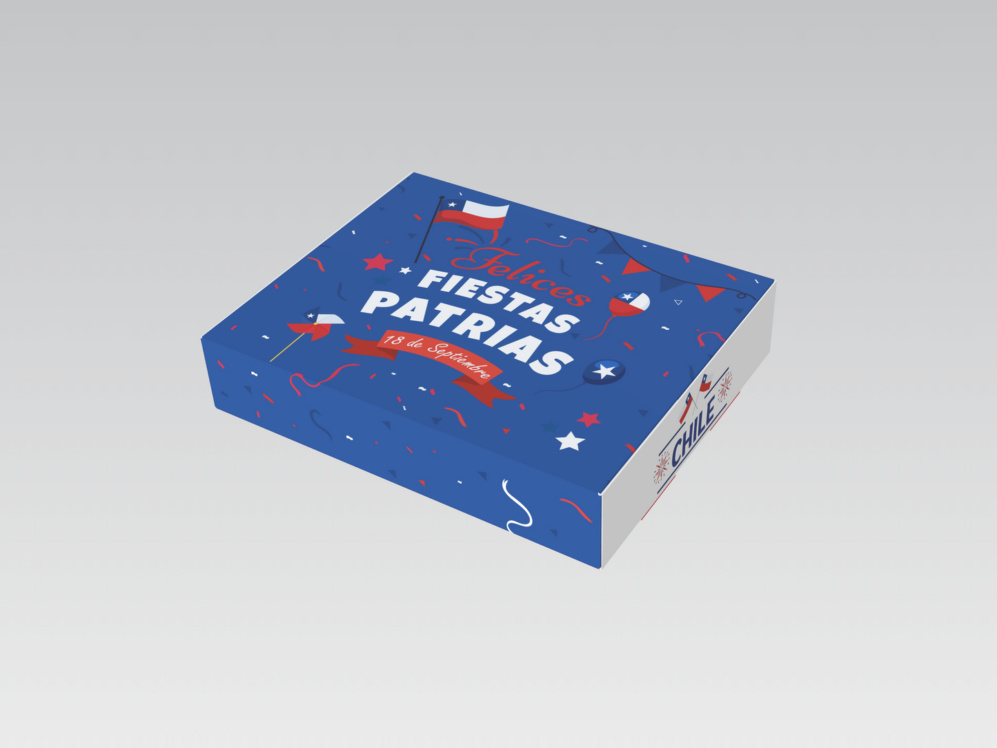 Caja 25x20x5 cm Felices Fiestas Patrias