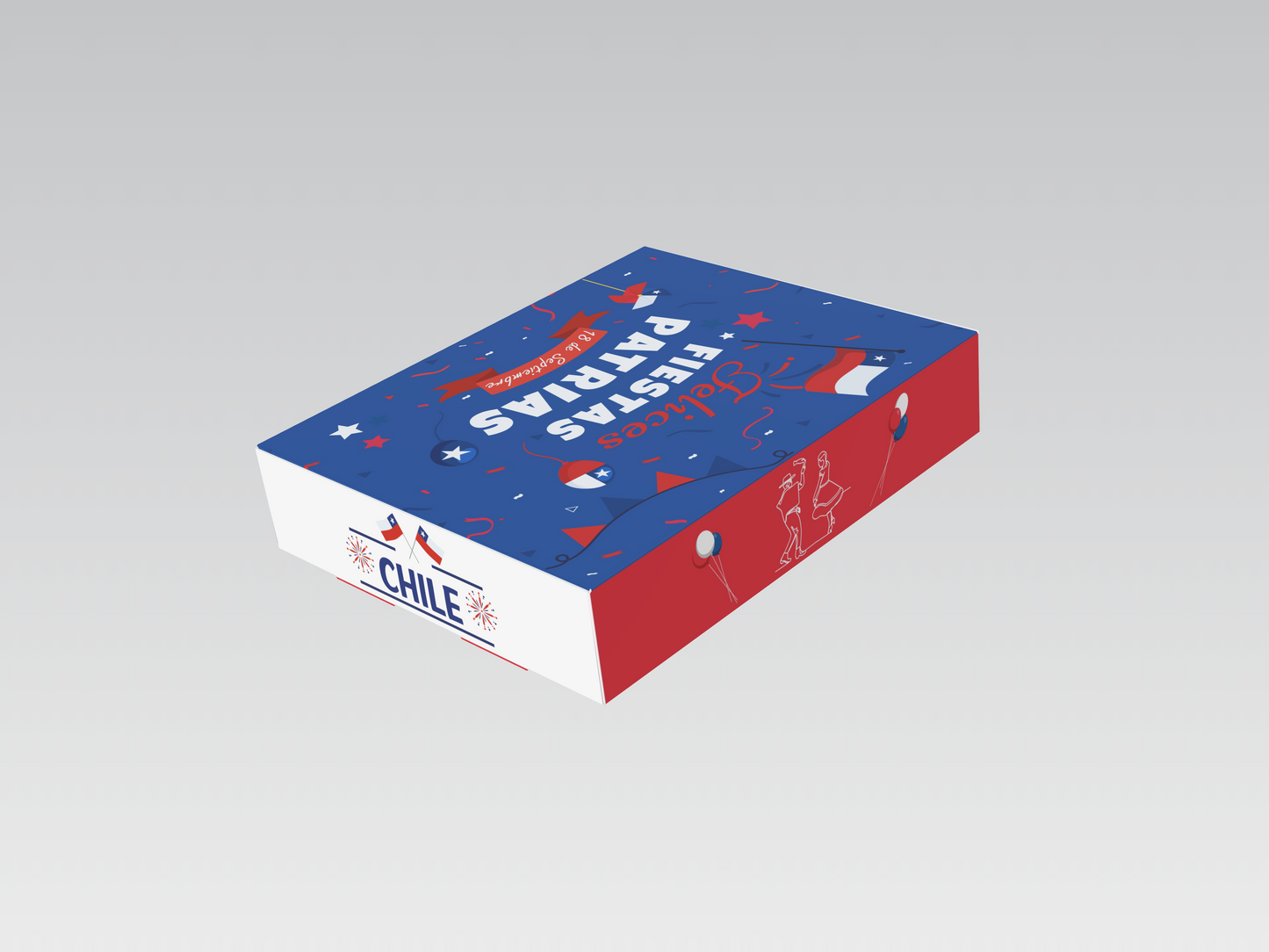 Caja 25x20x5 cm Felices Fiestas Patrias