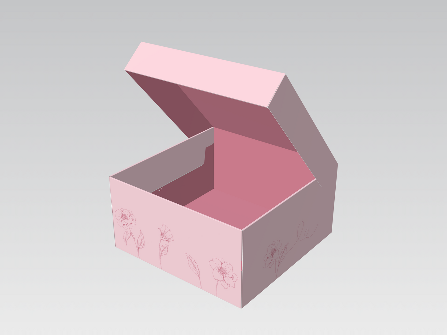 Caja 20x20x10 cm Mamá Feliz Día flores