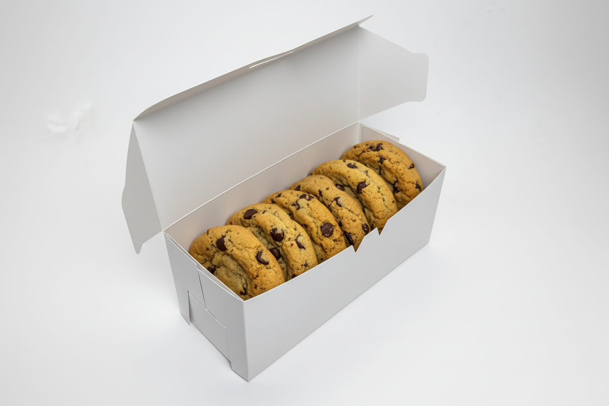 Caja New York Cookies 25x10x10 cm cartulina Blanca