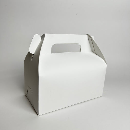 Caja Lonchera 18x10x9 cm Cartulina Blanca