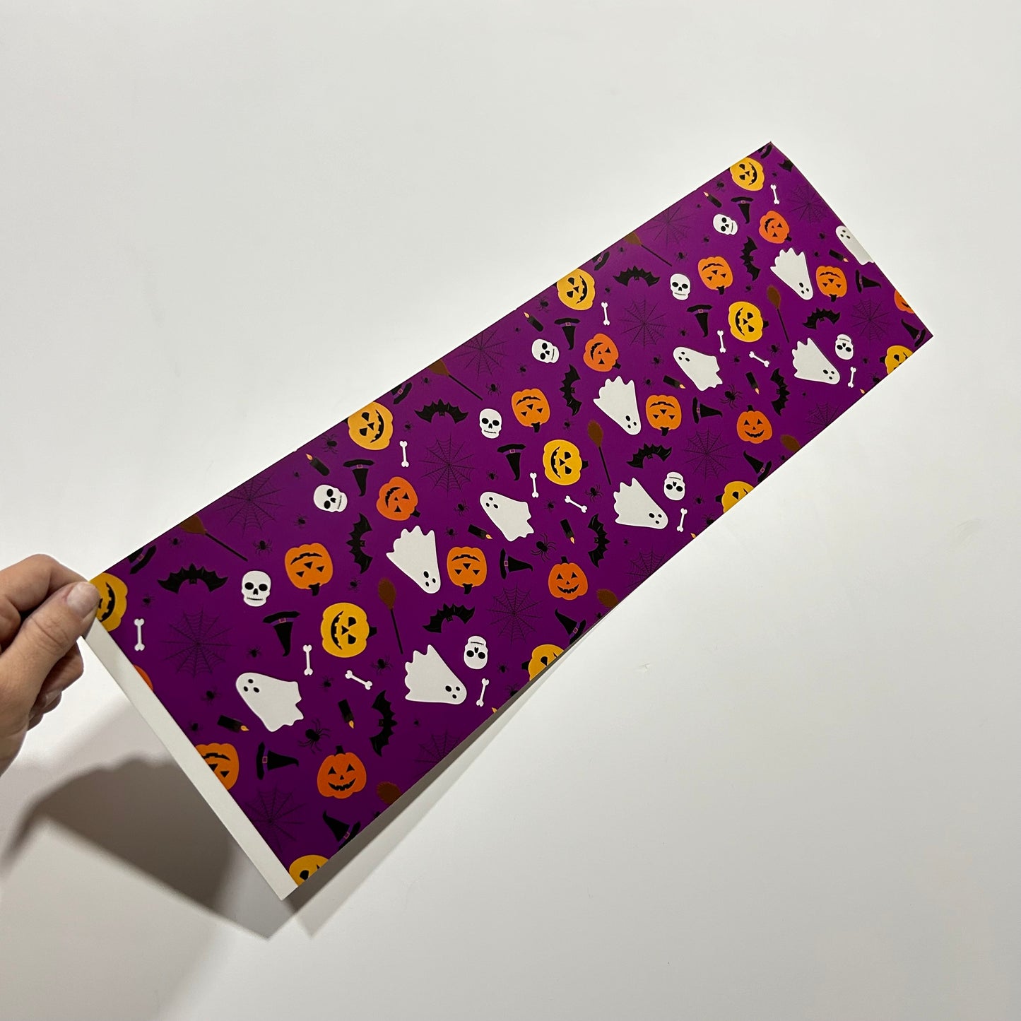 Retazos 50x16 cm diseño Halloween Morado - 10 unidades