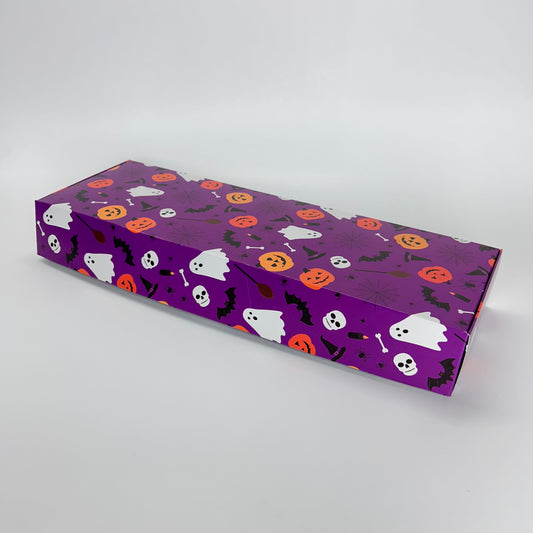 Caja Crumbl Cookies 36x12x5 cm Halloween Morado