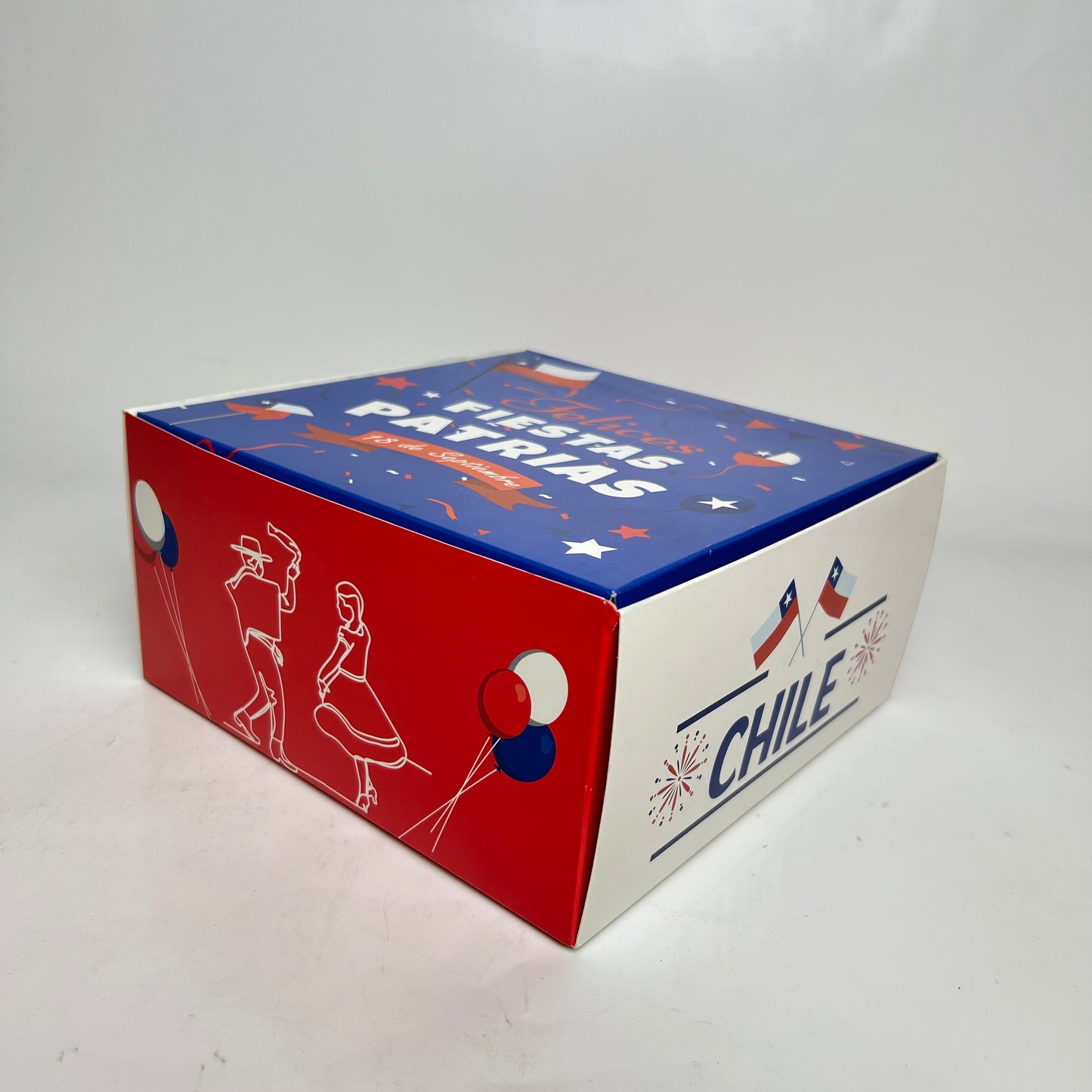 Caja 20x20x10 cm Felices Fiestas Patrias