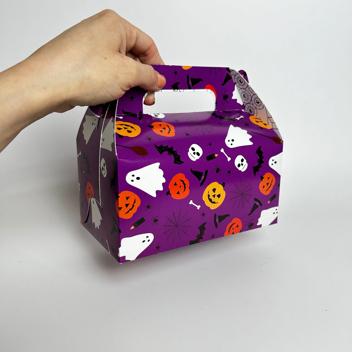 Caja Lonchera 18x10x9 cm diseño Halloween Morado