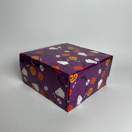 Caja 20x20x10 cm diseño Halloween Morado