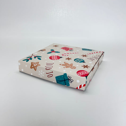 Caja 19x19x3 cm Navidad JOJOJO (9 alfajores)