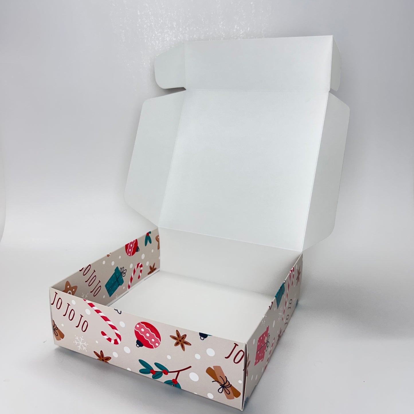 Caja 22x22x7 cm Navidad JOJOJO