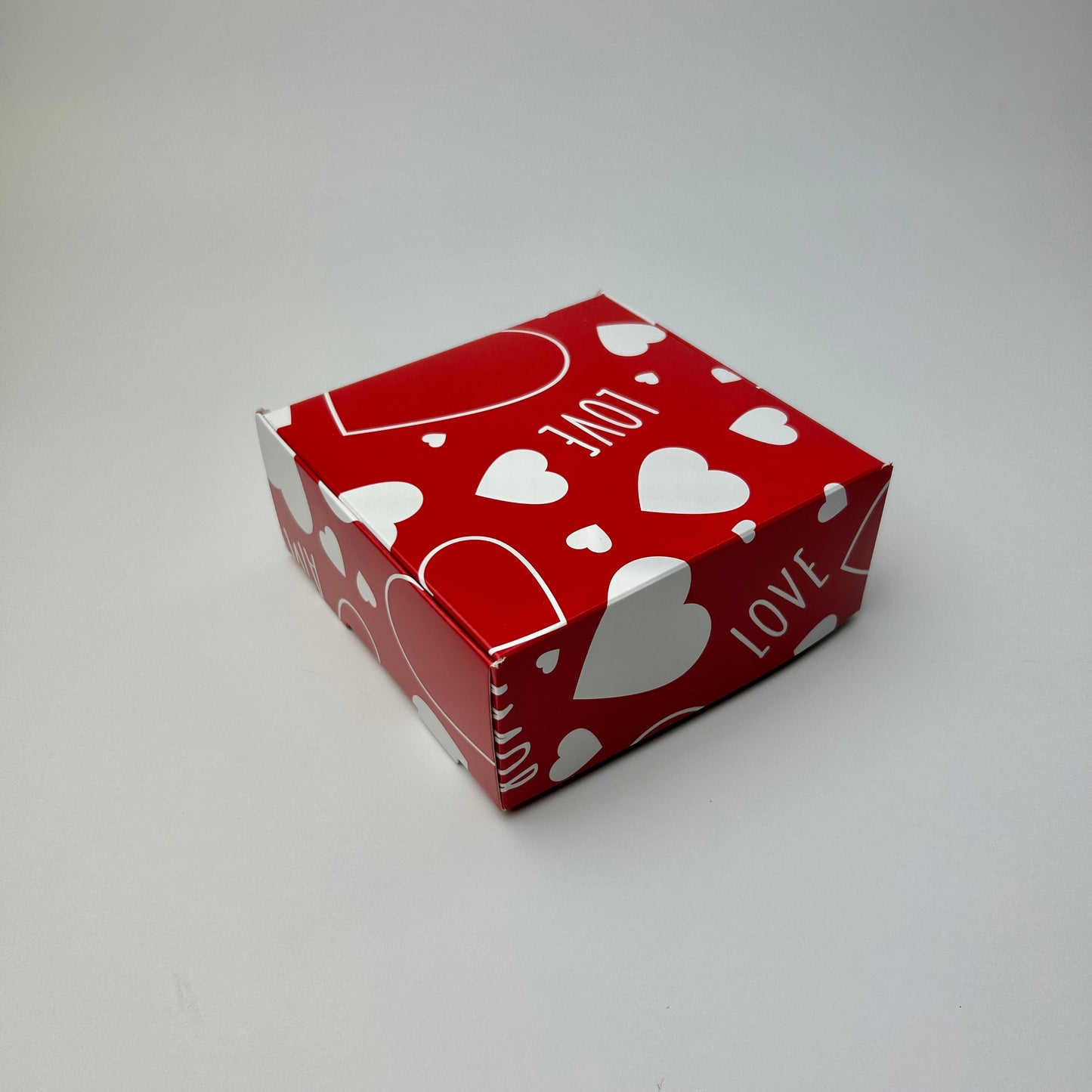 Caja 12x12x5 cm "Amor Love" Roja