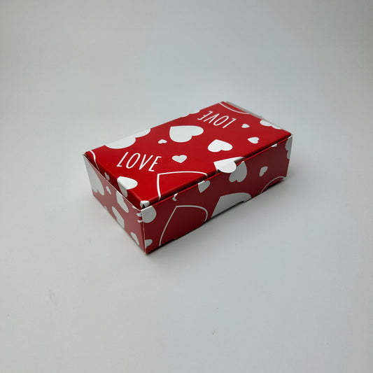 Caja Alfajores 14x8x4 cm "Amor Love" Roja