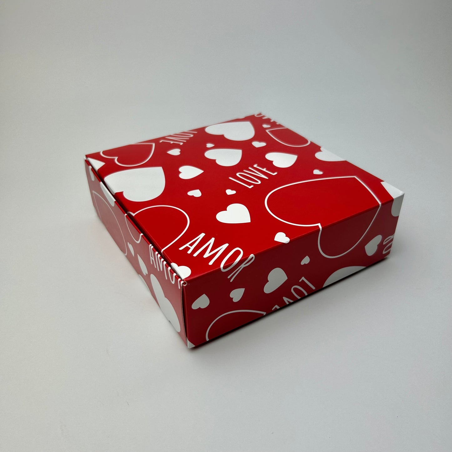 Caja 16x16x5 cm "Amor Love" Roja