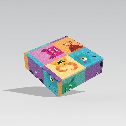 Caja 16x16x5 cm Monstruos