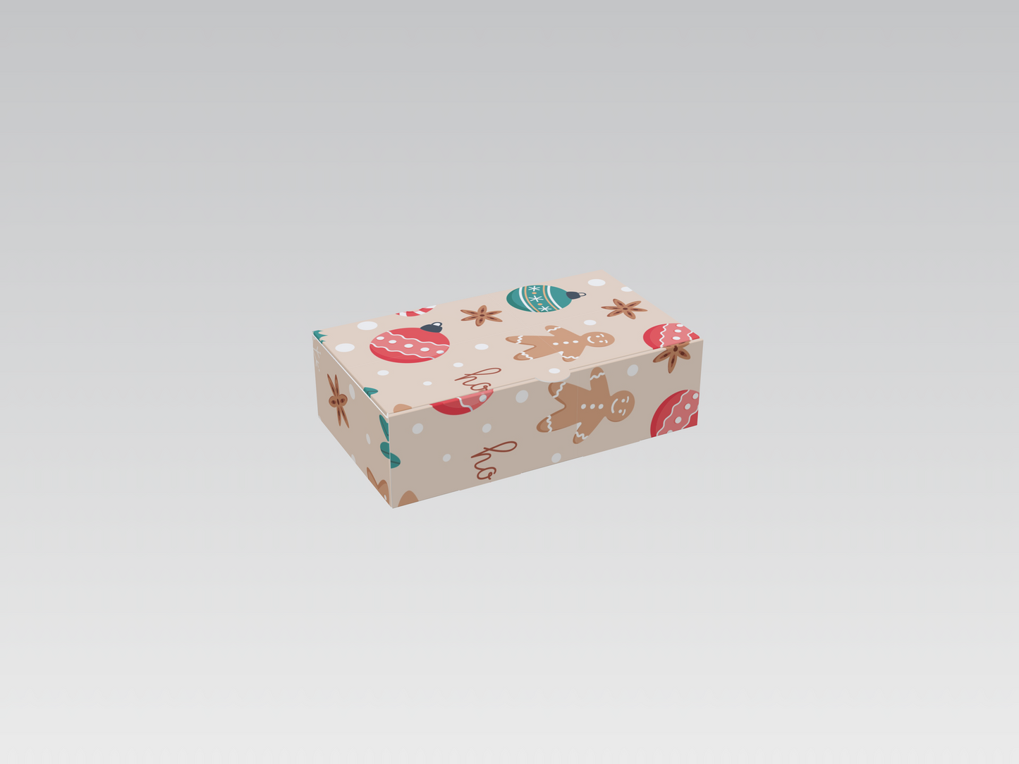 Caja 14x8x4 cm Navidad (2 alfajores)