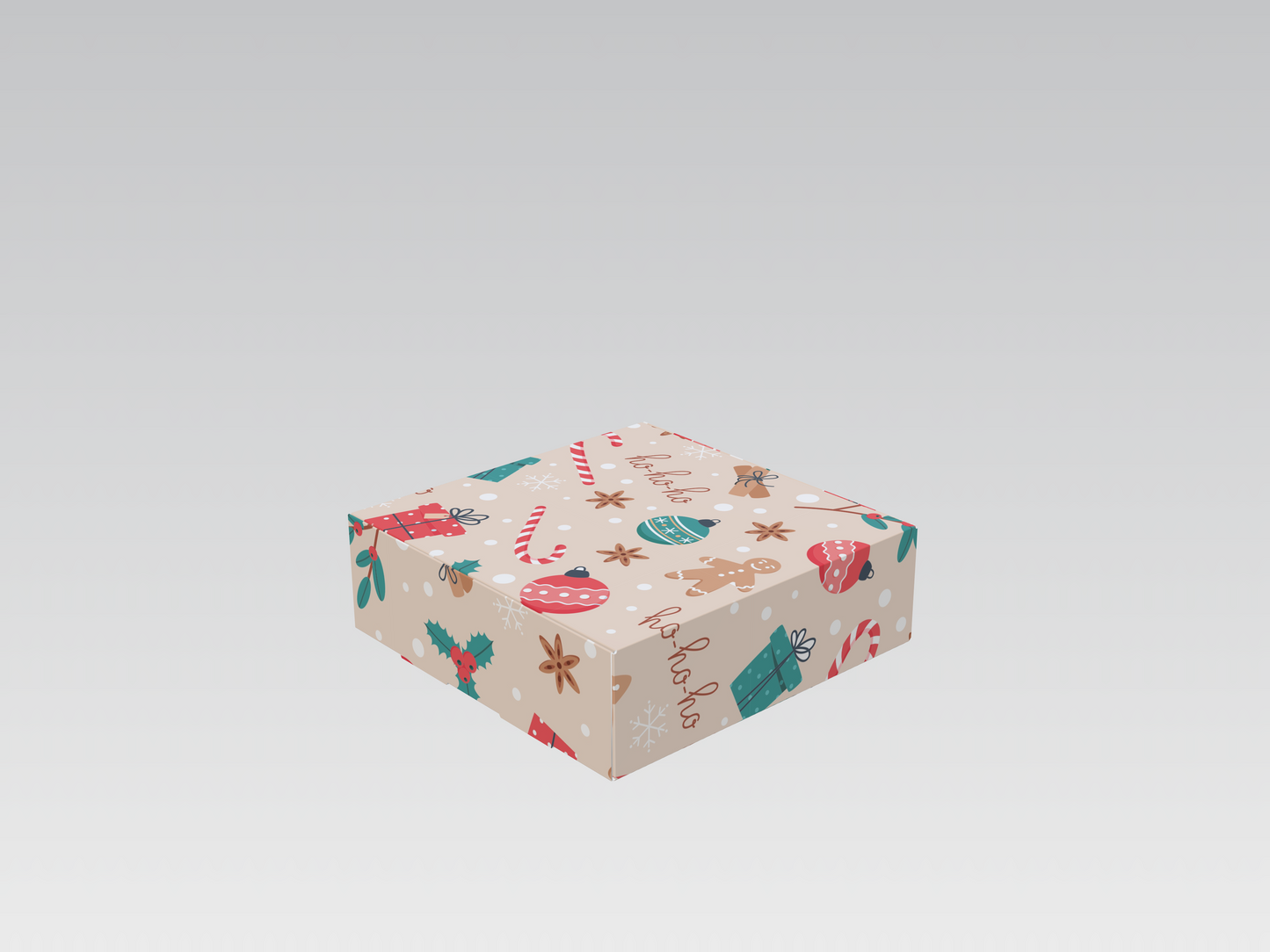 Caja 12x12x5 cm Navidad