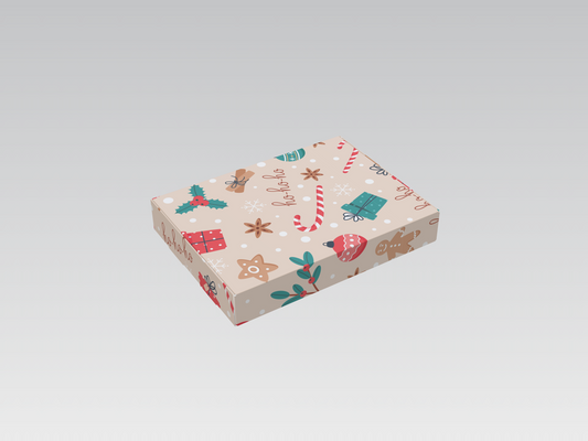 Caja 19x14x3 cm Navidad (6 alfajores)