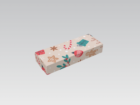 Caja 19x7x3 cm Navidad (3 alfajores)