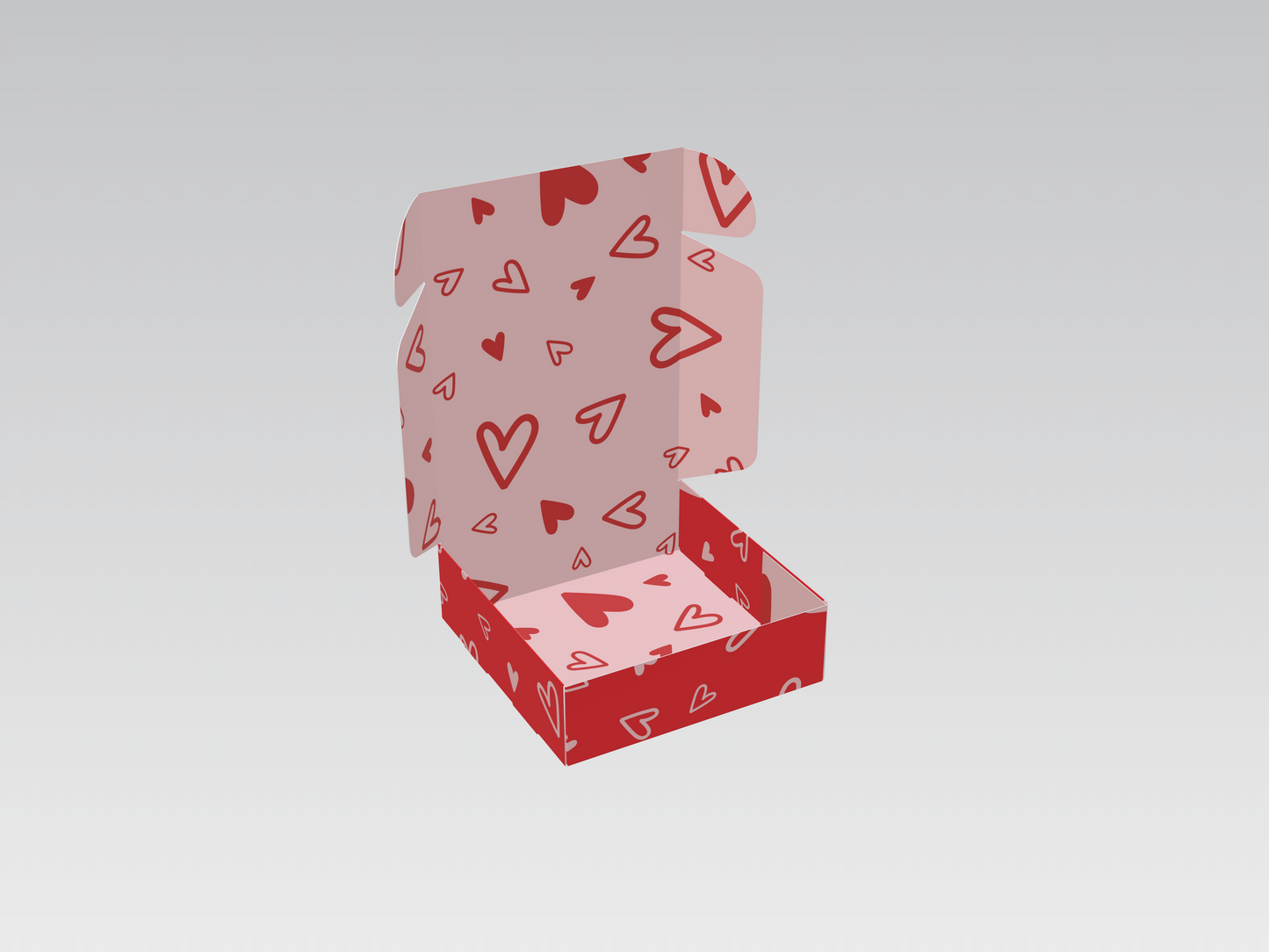 Caja 16x16x5 cm Corazones San Valentín