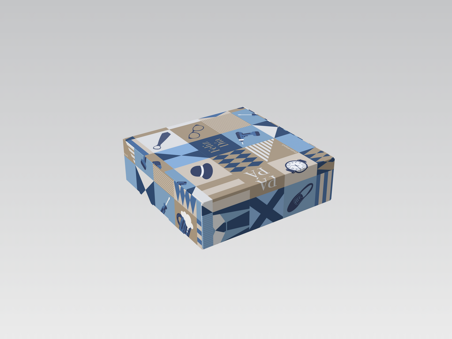 Caja 16x16x5 cm Feliz día Papá 2025