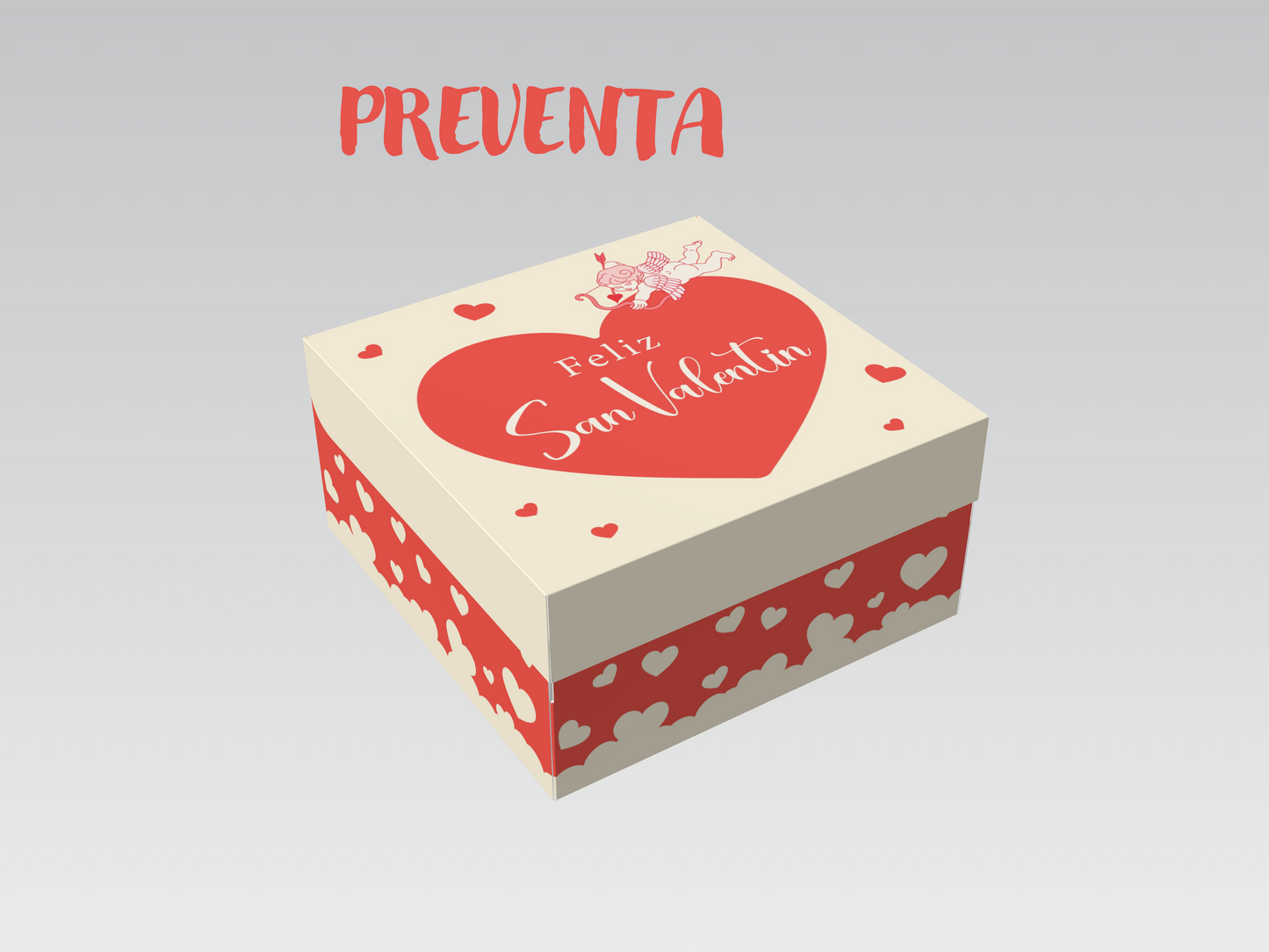 Caja 20x20x10 cm Feliz San Valentín 26'