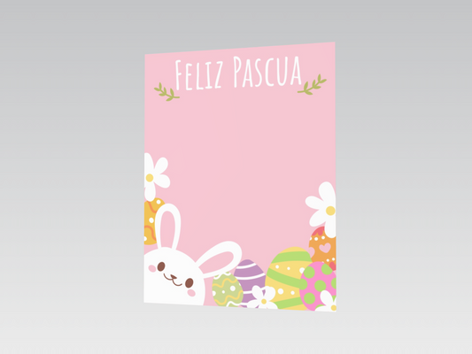 Cookie Card 10x13 cm Pascua Rosado