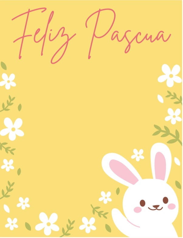 Cookie Card 10x13 cm Pascua Amarillo