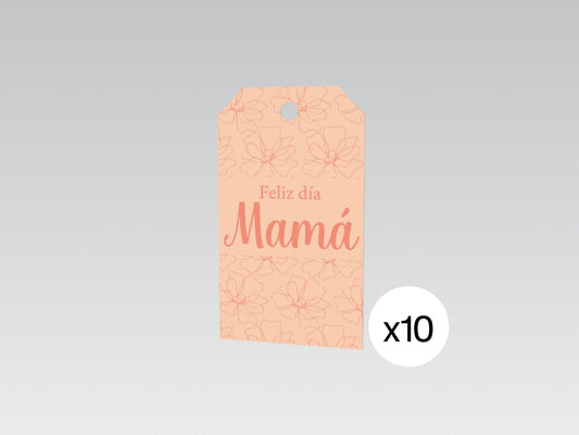 Tags x 10 Feliz día Mamá Magnolias (opcion 2 retiro)